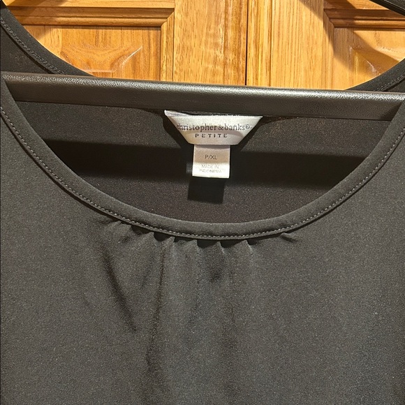 Christopher and banks petite sleek black tank top - Picture 2 of 4